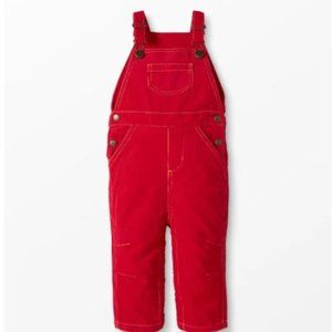 Hanna Andersson Red Corduroy Overalls Unisex nwt